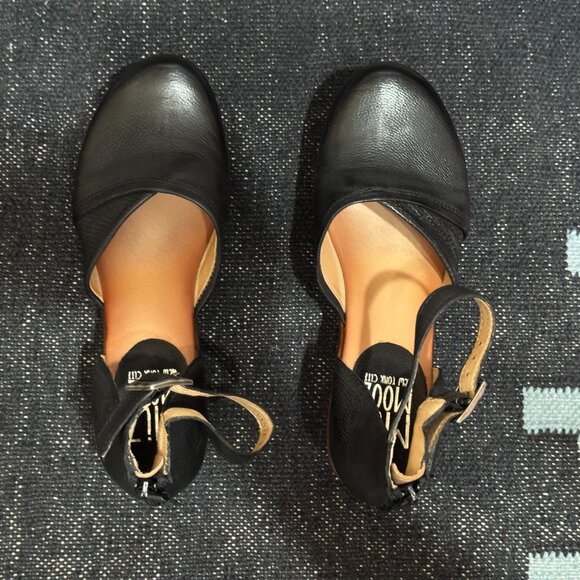 MIZ MOOZ Acadia Wide Mary Jane Platform Wedge Leather Sandal, Black, EU 40 - Picture 7 of 17